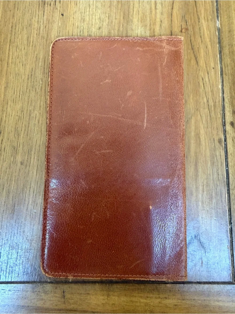 Genuine Leather Travel Wallet - Brown